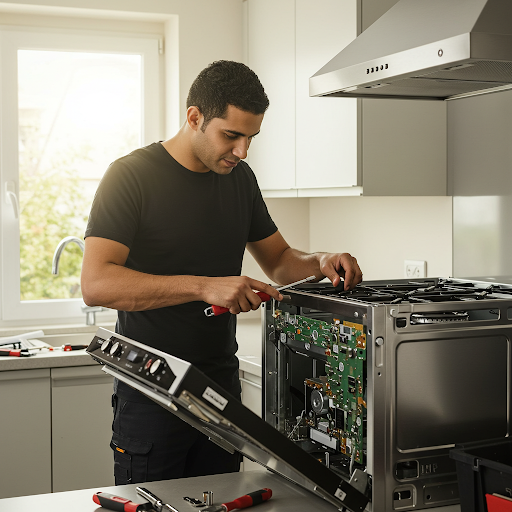 فني صيانة بلت ان بيكو المُعتمد يُصلح بوتاجاز مدمج باستخدام قطع غيار أصلية وأدوات احترافية، مع ظهور رقم الخط الساخن بيكو 19224 لطلب خدمة صيانة سريعة ودقيقة في جميع أنحاء مصر.