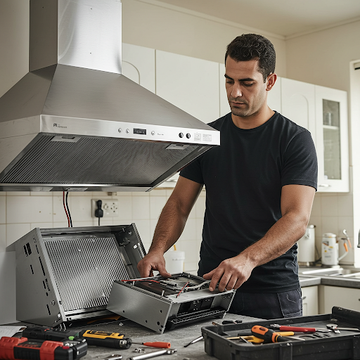 فني صيانة شفاطات بيكو المُعتمد يُجري إصلاحًا دقيقًا باستخدام قطع غيار أصلية وأدوات احترافية، مع ظهور رقم الخط الساخن بيكو 19224 لطلب خدمة صيانة فورية في جميع أنحاء مصر.